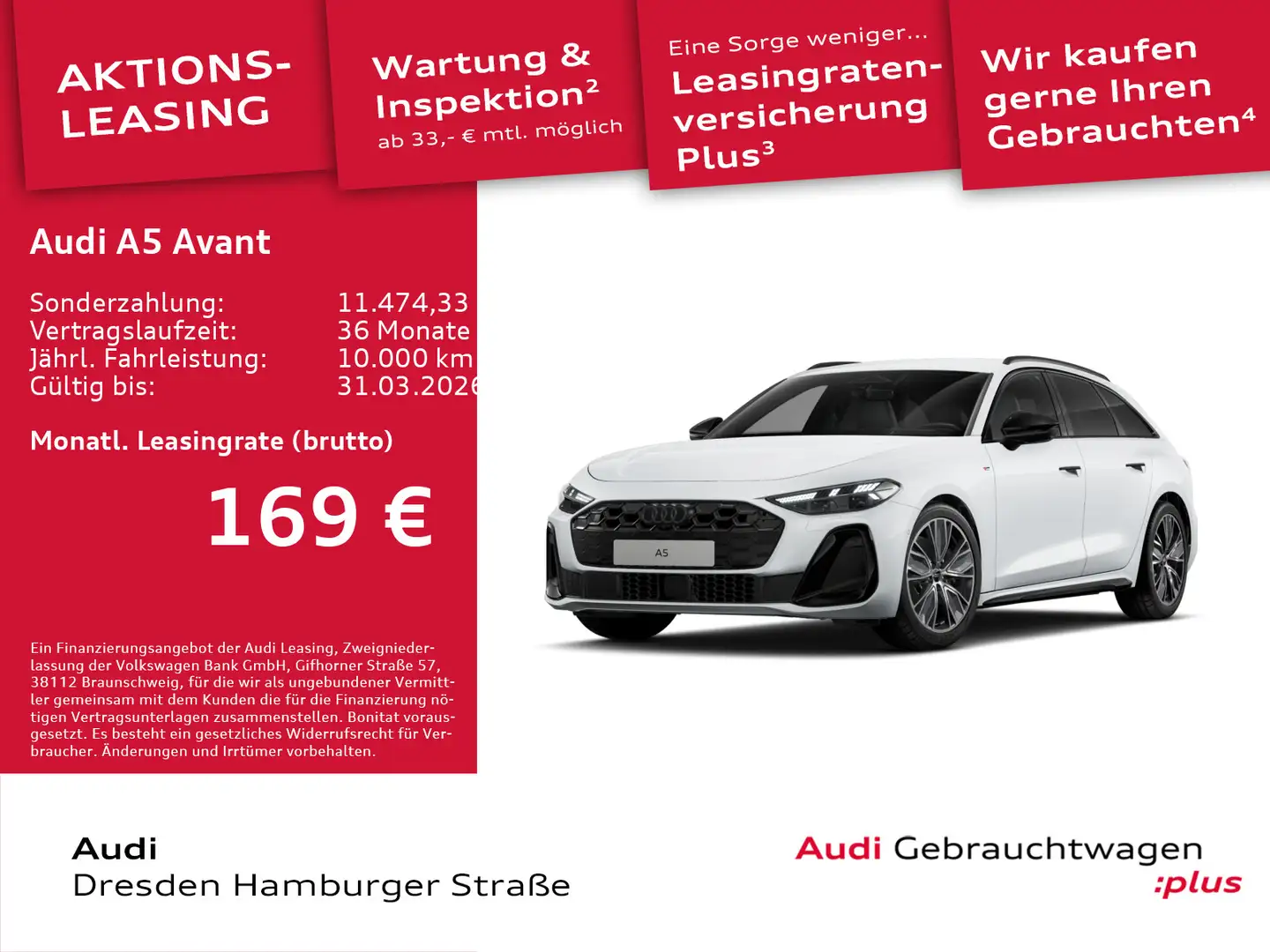 Audi A5 TDI quattro 150 kW S tronic B&O Head-Up Weiß - 1