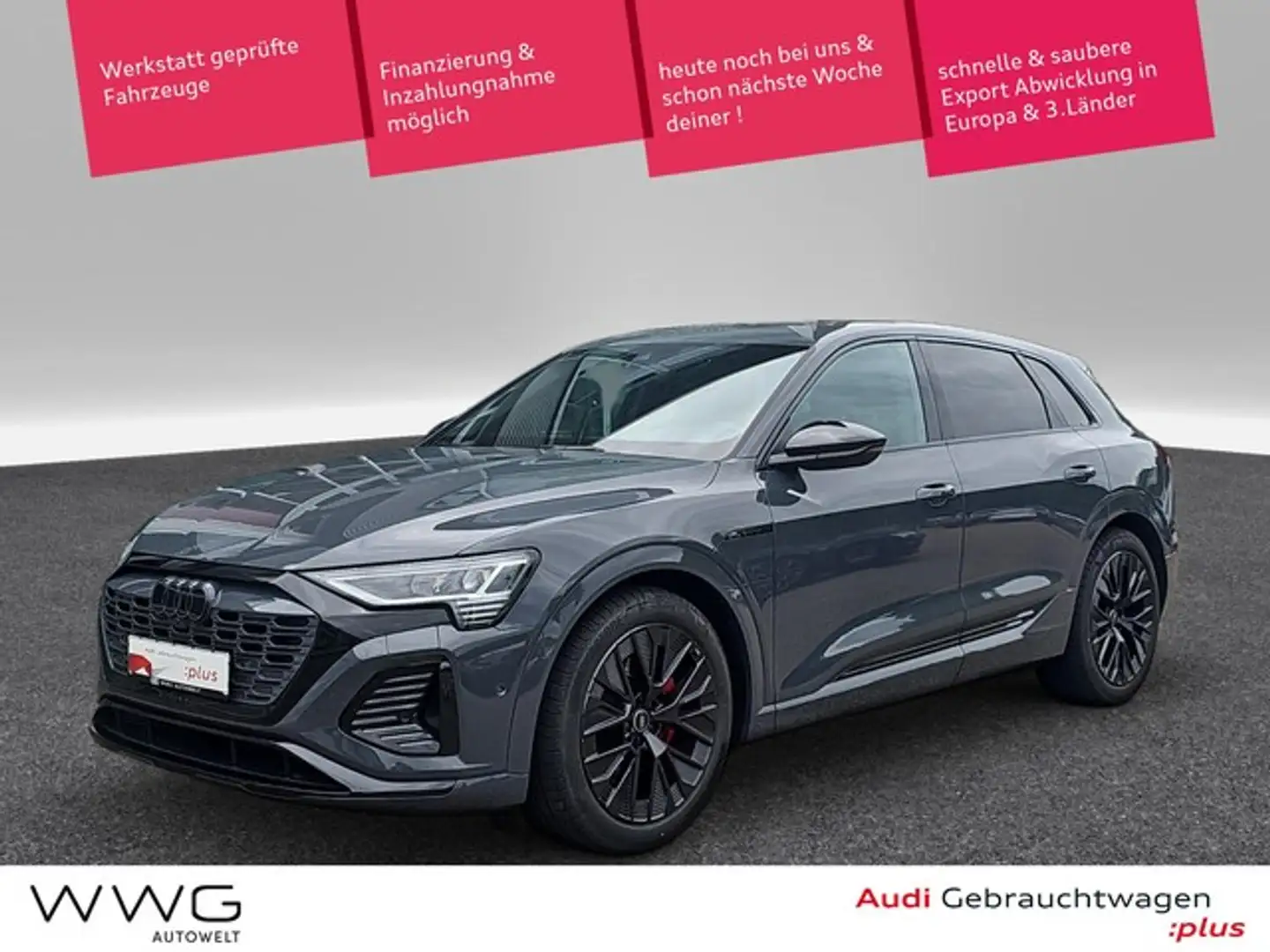 Audi Q8 e-tron 50 quattro S line AHK Matrix Pano Gris - 1