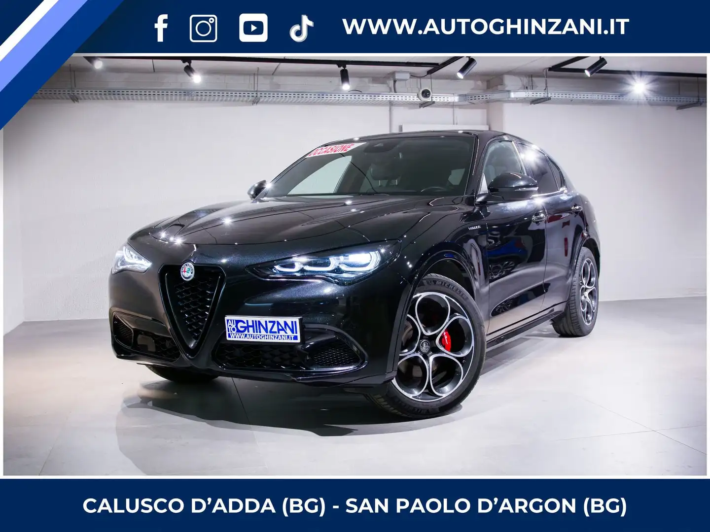 Alfa Romeo Stelvio 2.2 Turbodiesel 210 CV AT8 Q4 Veloce Schwarz - 1