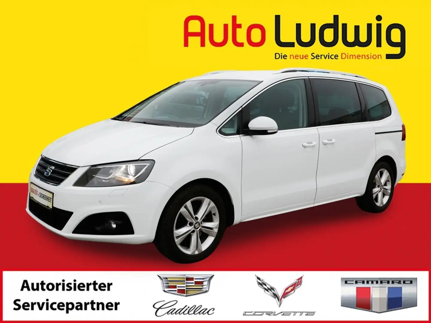 SEAT Alhambra Executive Plus 2,0 TDI DSG*7-SITZER*NAVI*AHK*XE... Wit - 1