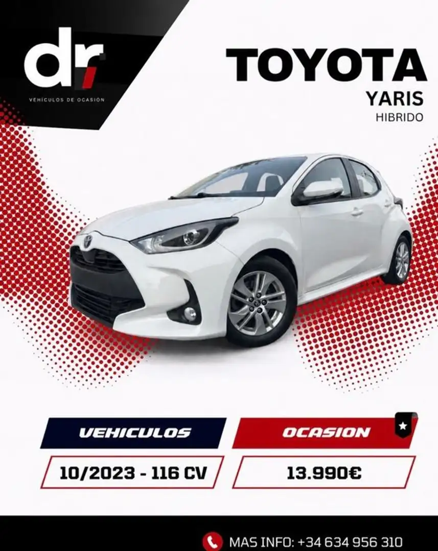 Toyota Yaris 120H 1.5 Business Plus Blanco - 1