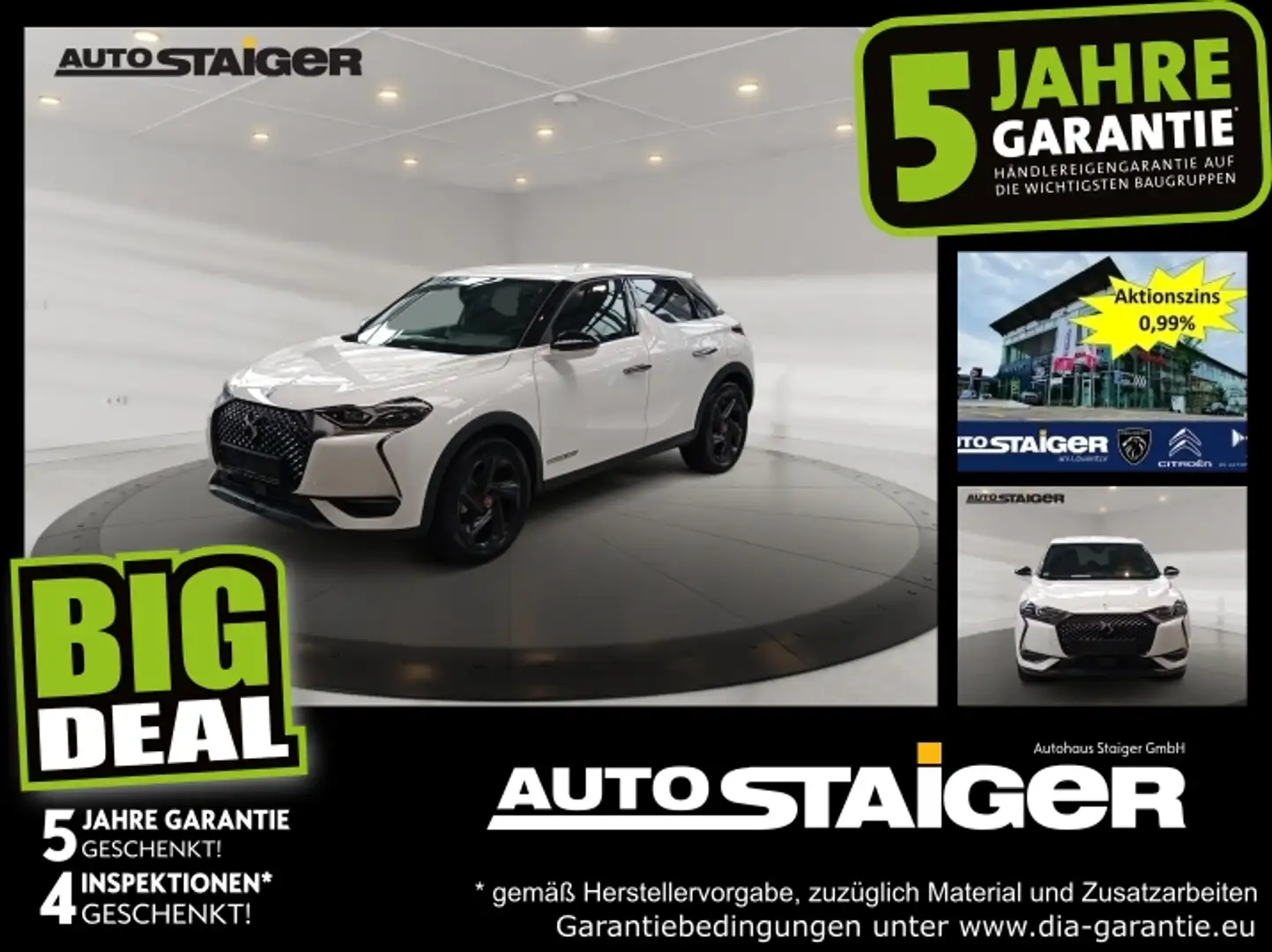 DS Automobiles DS 3 Crossback DS3 Crossback  E-Tense Performance Line + Navi Weiß - 1
