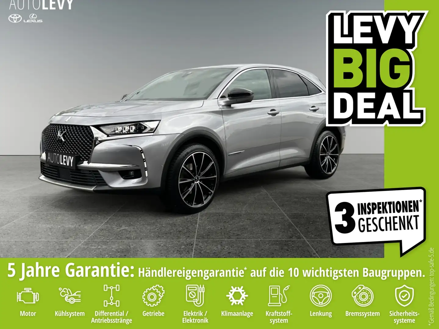 DS Automobiles DS 7 Crossback 2.0 HDI BeChic *NAVI*20''LM*LEDER* Grijs - 1