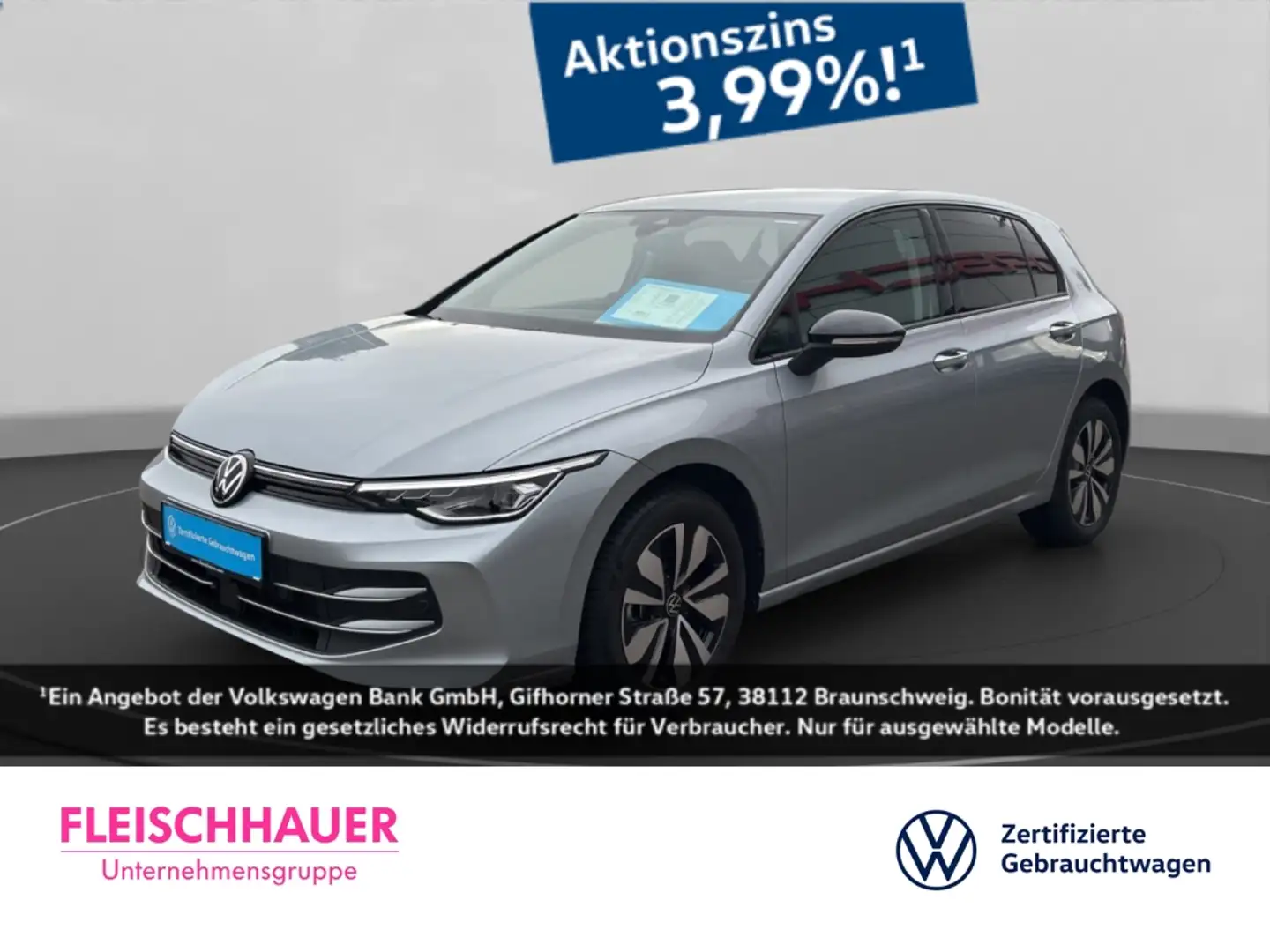 Volkswagen Golf VIII GOAL 2.0 TDI DSG+KAMERA+Matrix LED+SHZ Silber - 1