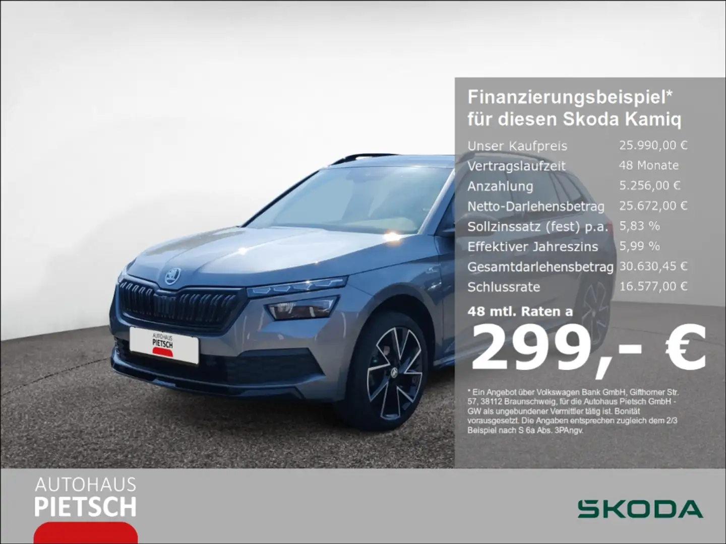 Skoda Kamiq 1.5 TSI Monte Carlo AHK Kamera Kessy Pano Grijs - 1