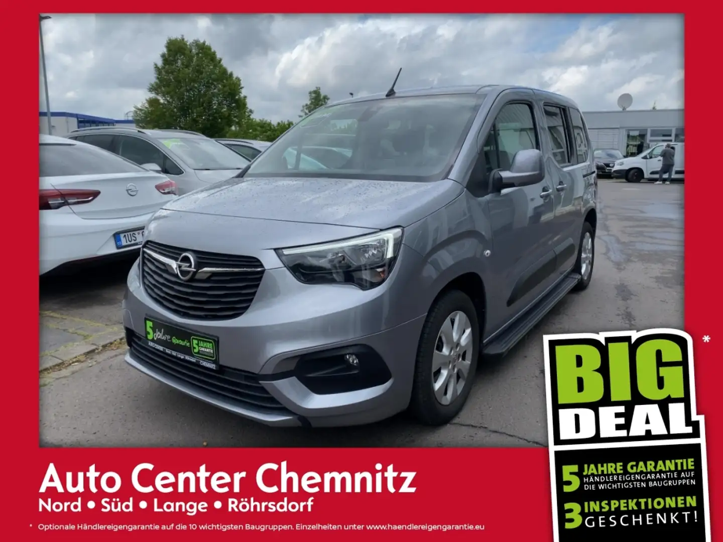 Opel Combo Life AT8 Elegance Kamera/PDC/Navi/SHZ/LM Gris - 1