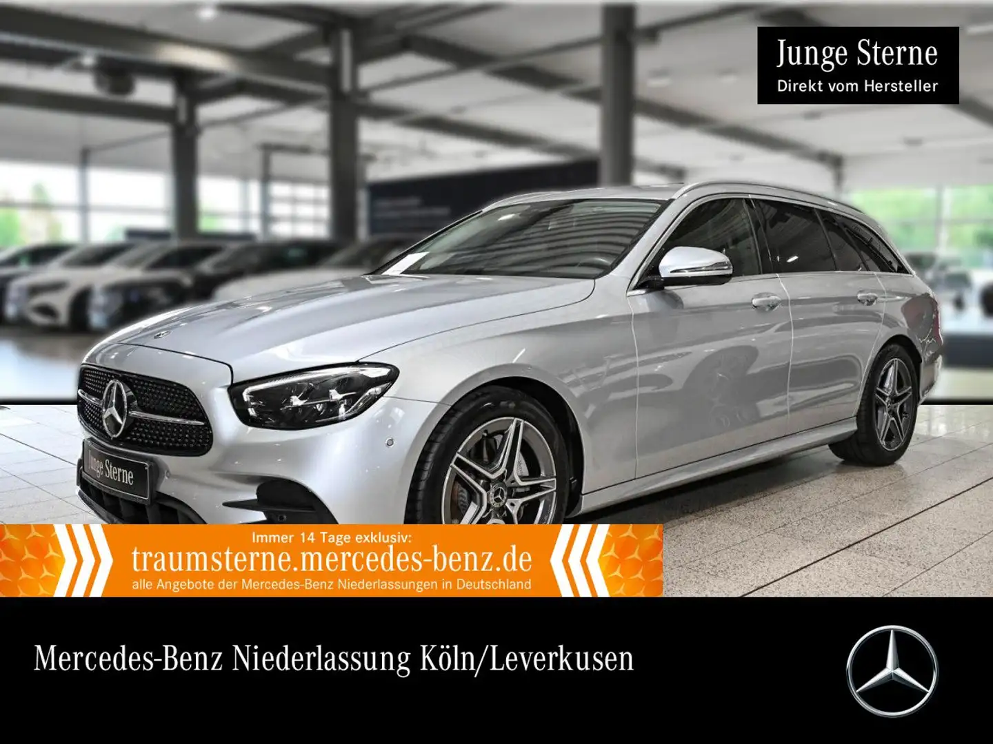 Mercedes-Benz E 200 T AMG+AHK+LED+KAMERA+TOTW+9G Silber - 1