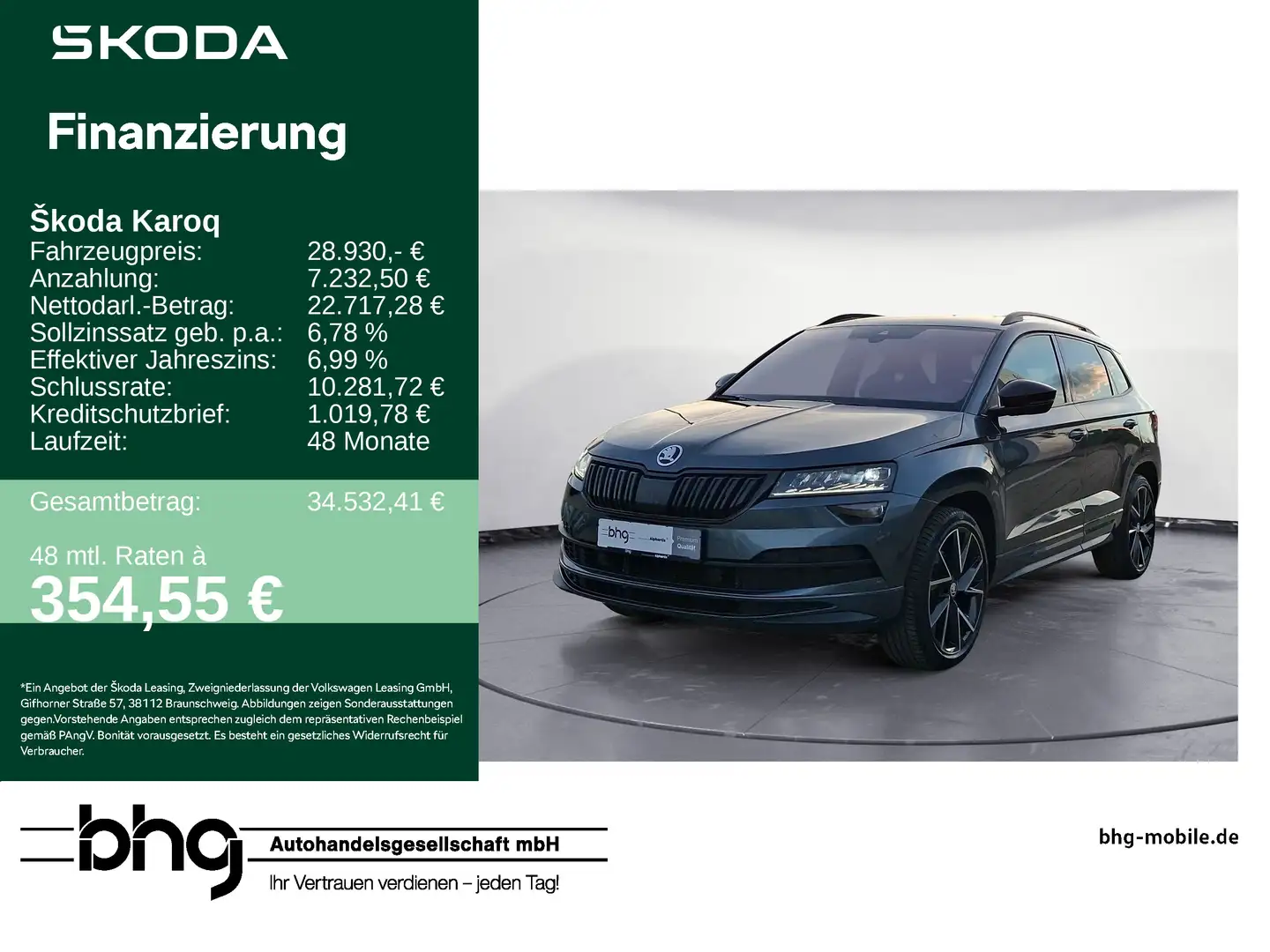 Skoda Karoq 2.0 TSI DSG Sportline 4x4 Grau - 1
