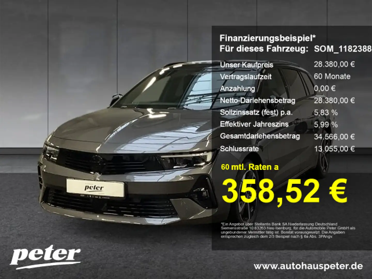 Opel Astra Astra ST GS 1.2 Schiebedach Allwetter Navi RFK Gris - 1