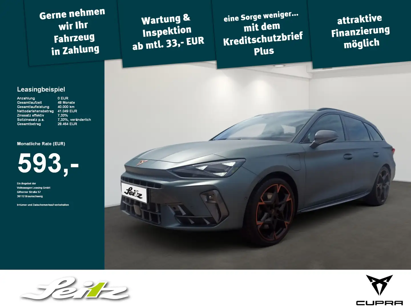 CUPRA Leon Sportstourer 1.5 TSI e-Hybrid VZ *PANO*NAVI*KAMERA Gris - 1