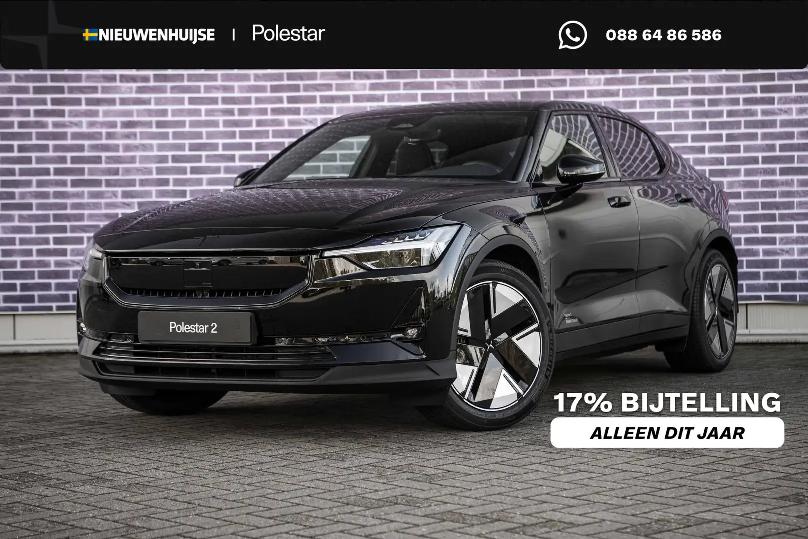 Polestar 2 Long Range Dual motor Prime 82 kWh | Nieuw op vorr Negru - 1