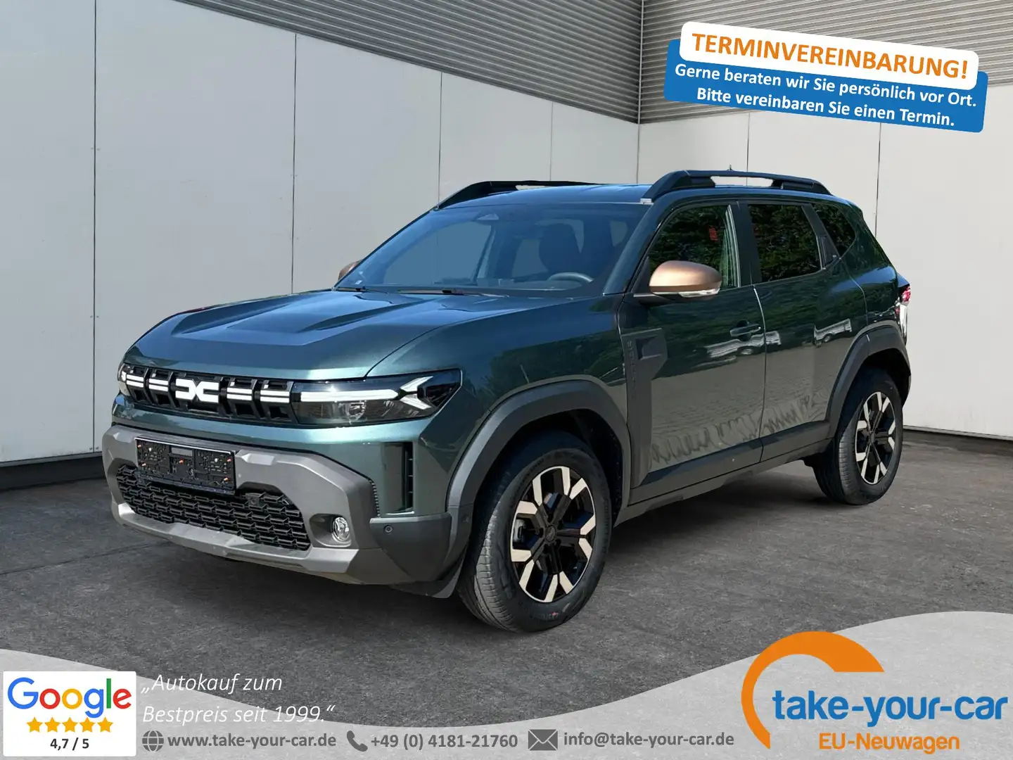 Dacia Duster Extreme SHZ+PDC+KLIMA+KAMERA+NAVI Hybrid 140 10... Zielony - 1