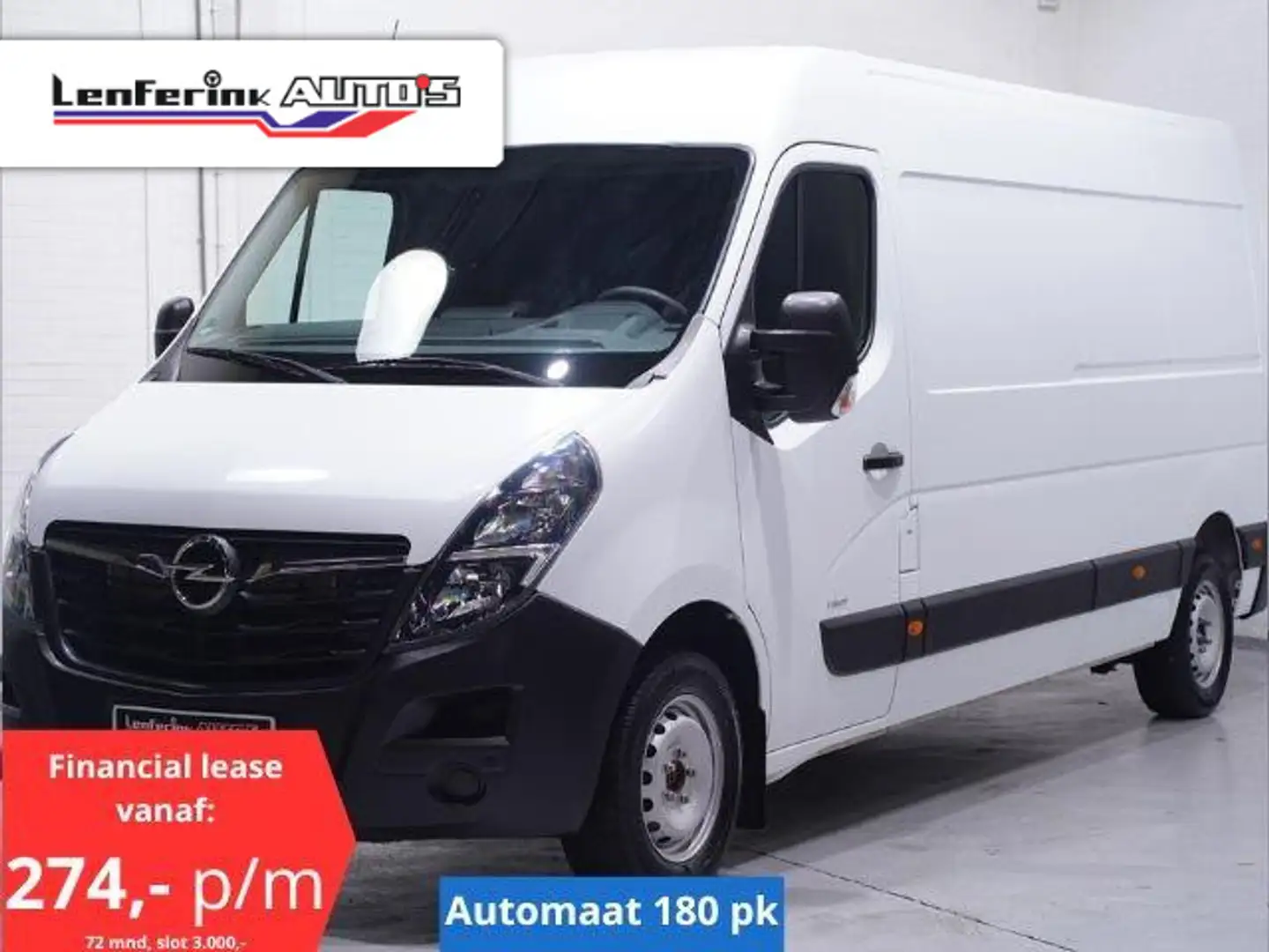 Opel Movano 2.3 CDTi 180 pk L3H2 Automaat Navi, Camera Laadrui Wit - 1