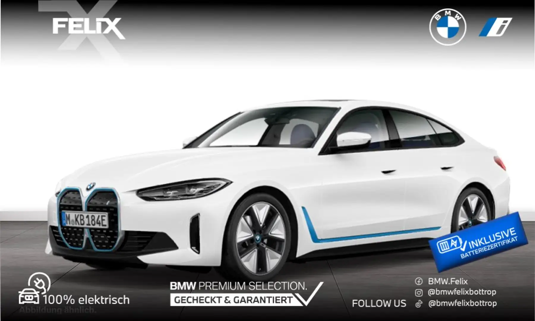 BMW i4 eDrive40 Gran Coupé+LIVE COCKPIT PRO+MEMORY+HARMAN Blanc - 1