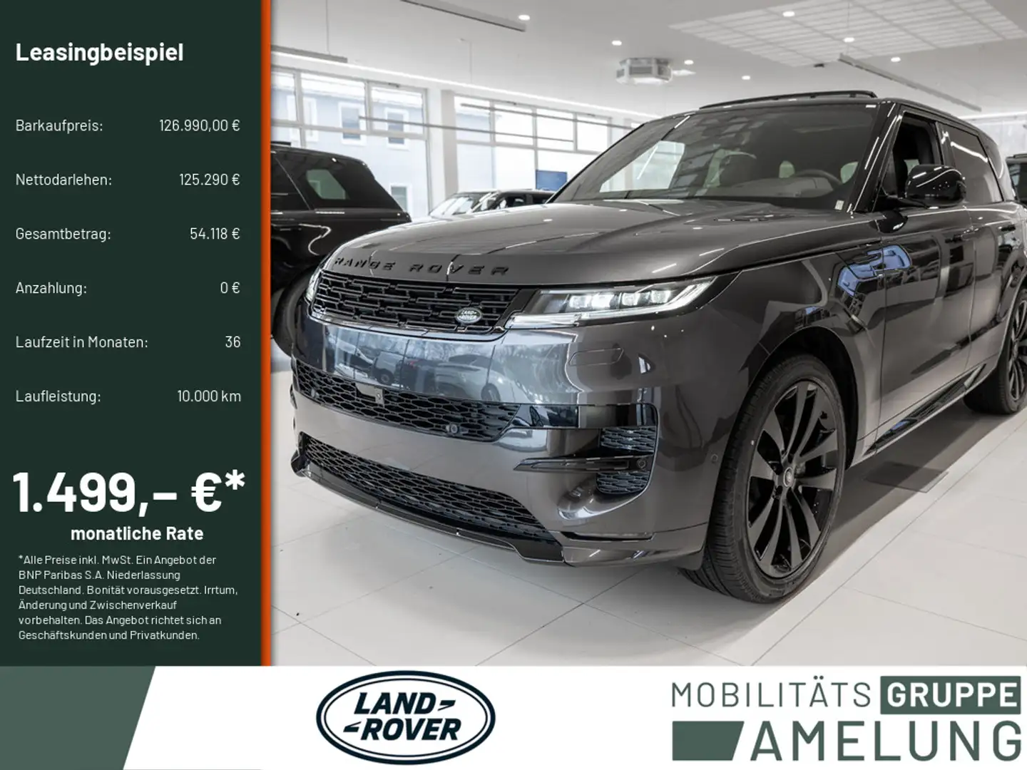 Land Rover Range Rover Sport P460e PHEV Dynamic HSE 360° Grau - 1