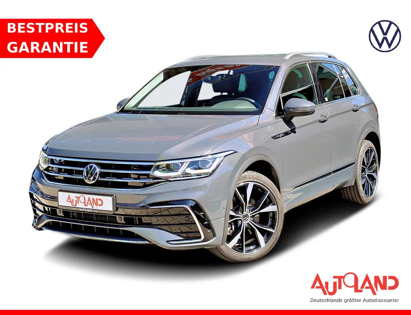 Volkswagen Tiguan 2.0 TDI R-Line 4Motion Navi ACC DCC AHK Gris - 1