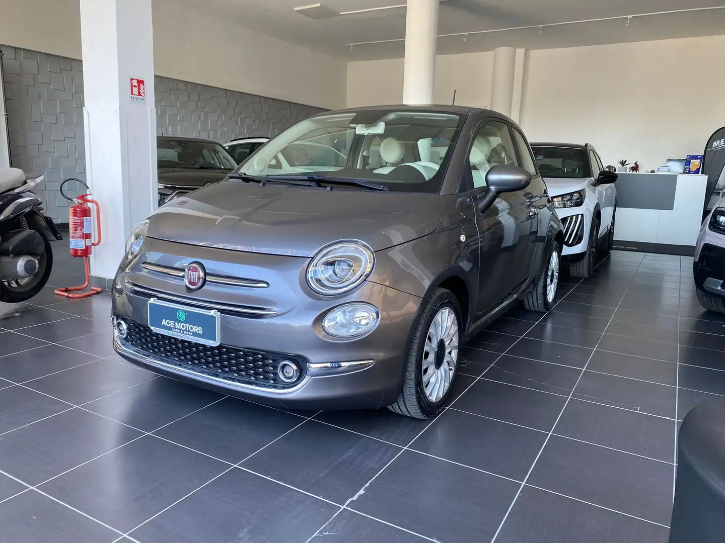 Fiat 500 1.2 Dualogic Lounge Gris - 1
