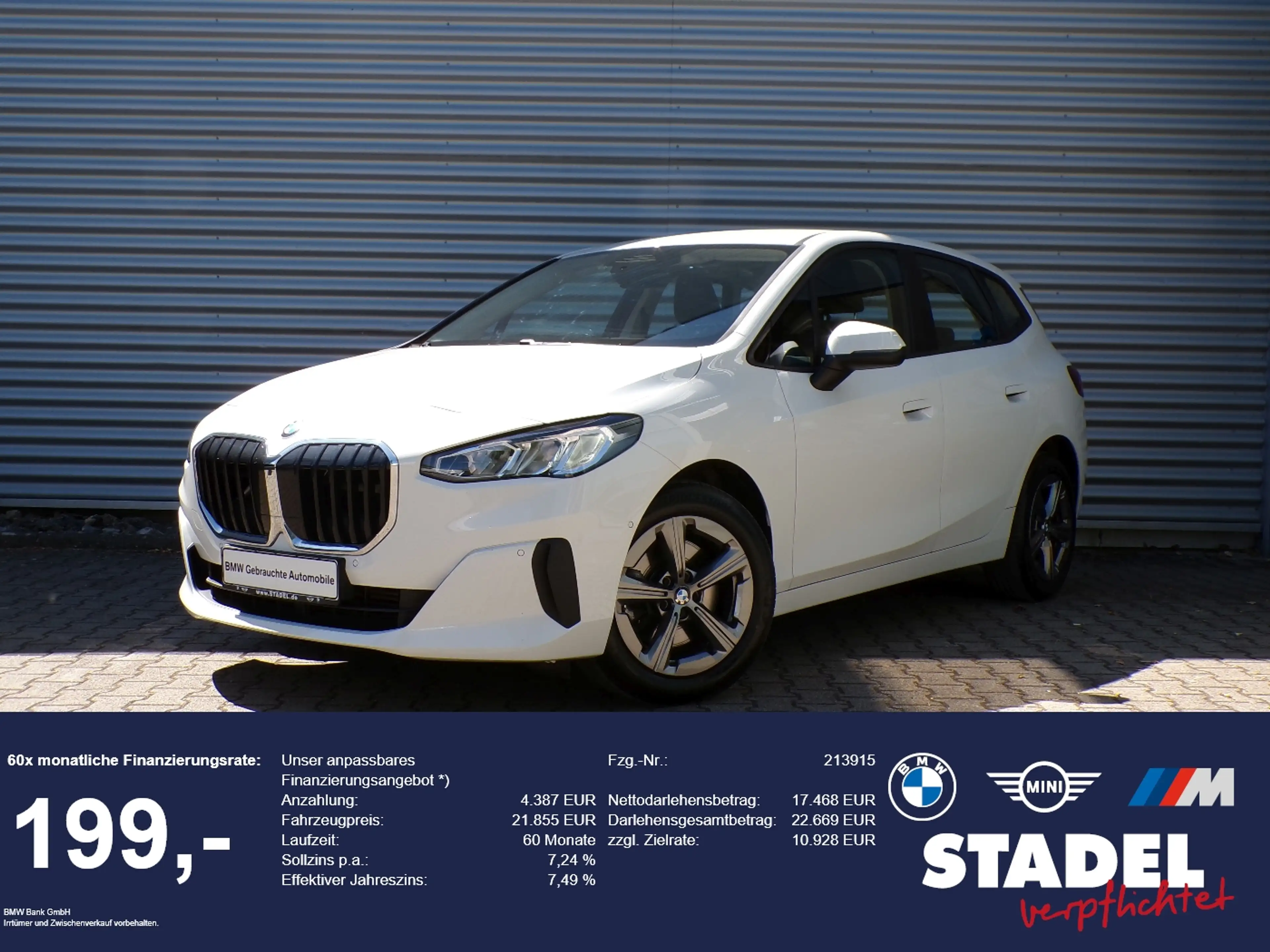 BMW 223 i Active Tourer Navi CarPlay Kamera AHK SH LM