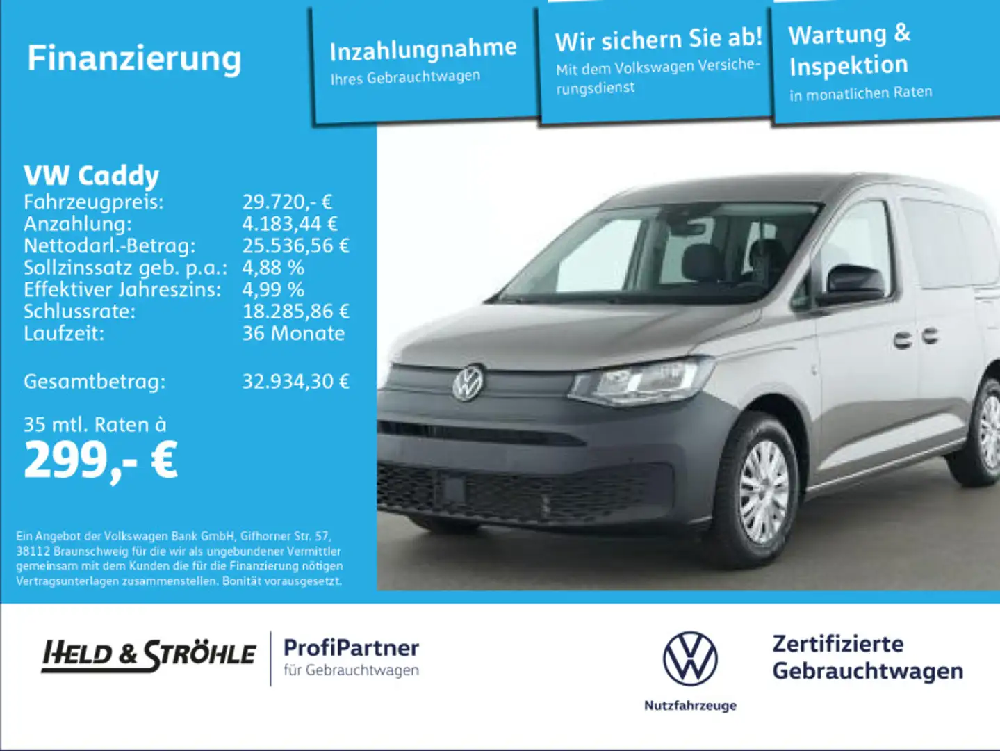 Volkswagen Caddy 2.0 TDI AHK STANDHZ KAM LANE ASSIST DAB+ Beige - 1