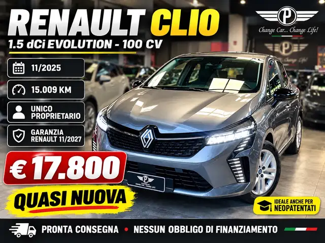Renault Clio V 1.5 DCi 100CV Evolution - Neopatentato - Nessun Obbligo di Finanziamento