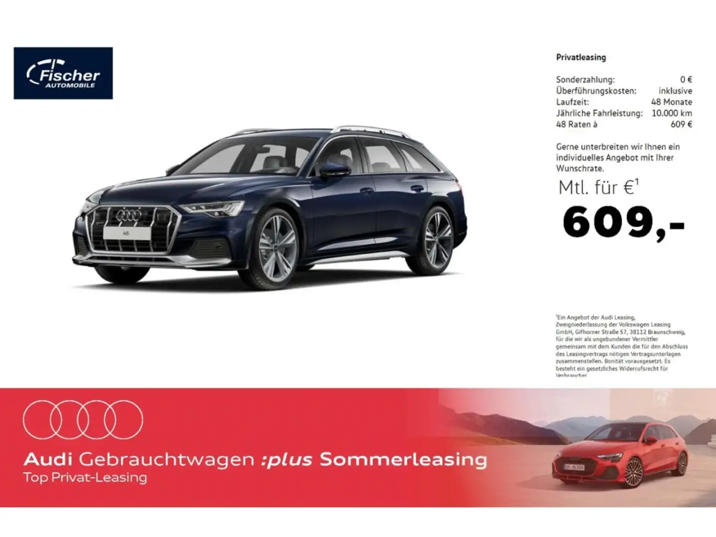 Audi A6 allroad 45 TDI quattro Blau - 1