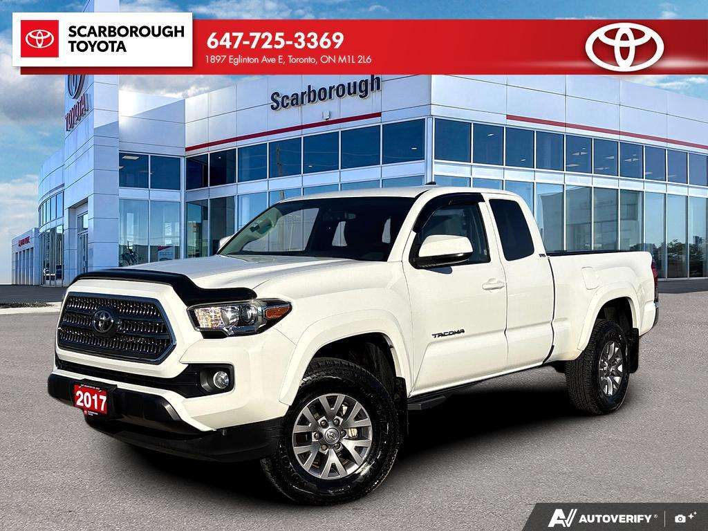 White 2017 Toyota Tacoma Pickup Truck Four-Wheel Drive Automatic
