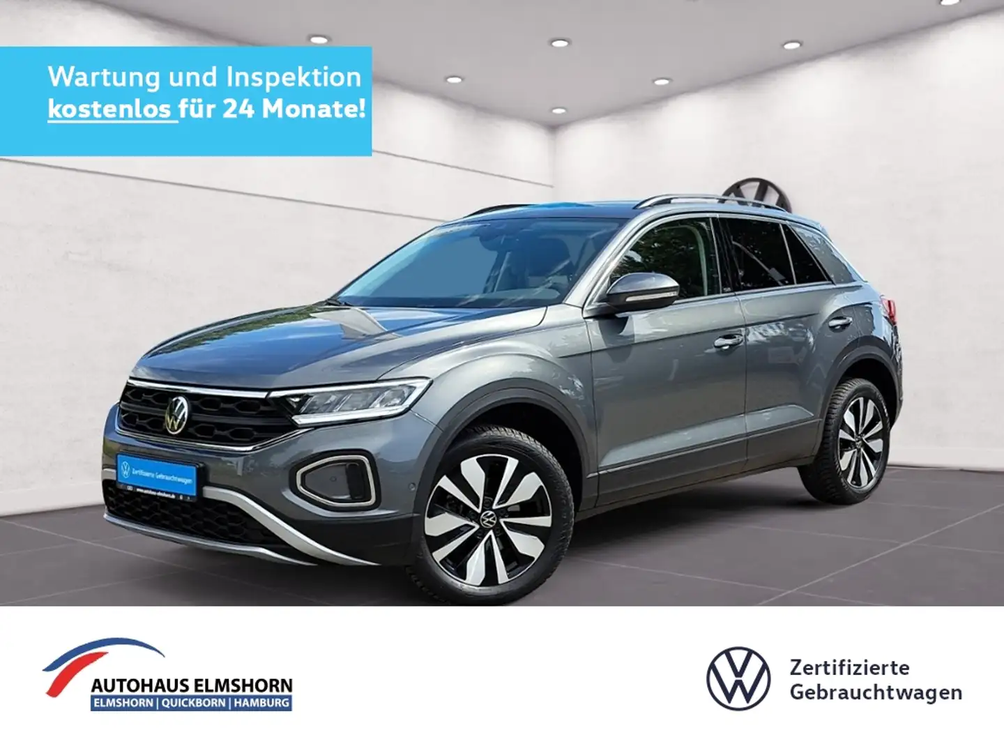 Volkswagen T-Roc Move 1.5 TSI DSG AHK NAV KAM ACC APP GJ-REIF PDC Grau - 1