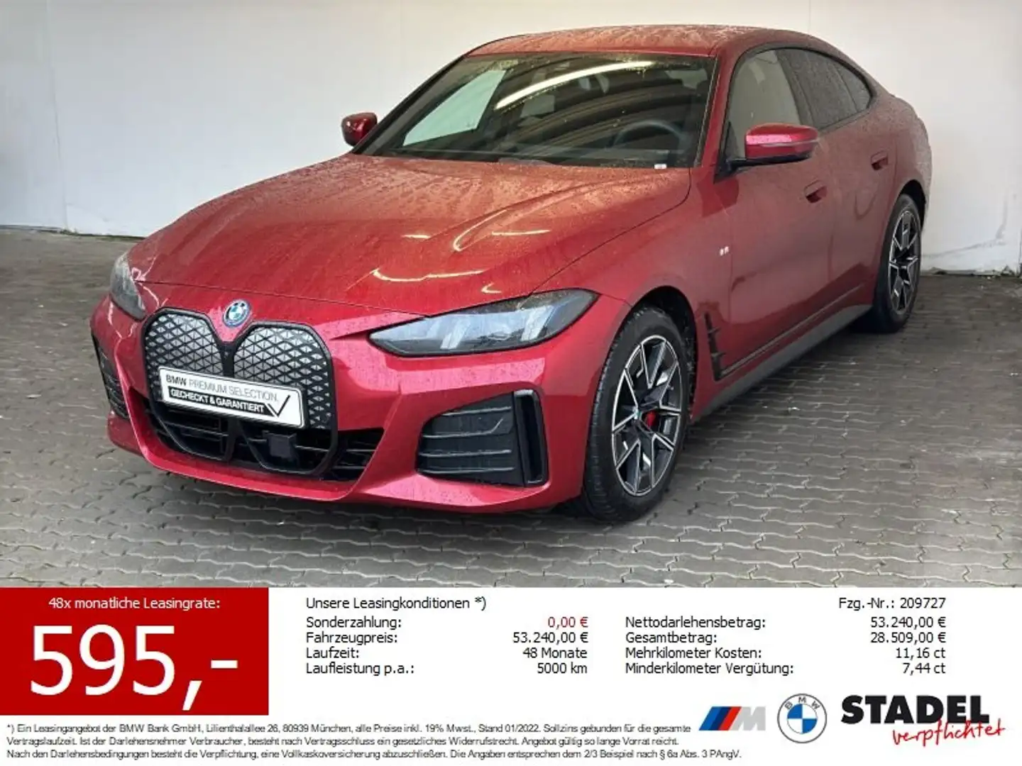 BMW i4 eDrive40 M Sport Navi.LED.360°.KomfZg.DriveAs Rot - 1