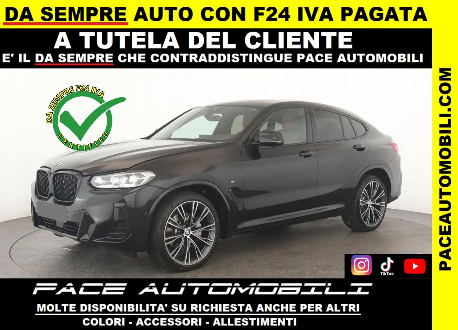 BMW X4 30D BLACK PACK M SPORT MSPORT M-SPORT TETTO 21" Nero - 1