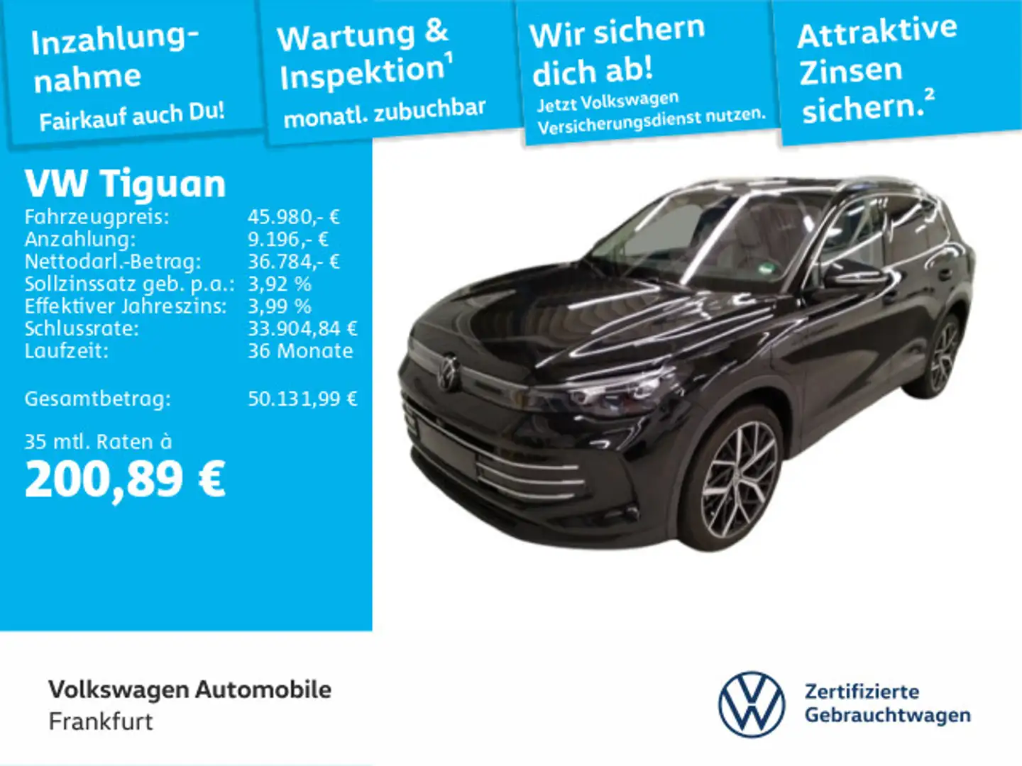 Volkswagen Tiguan 1.5 TSI DSG eHybrid Elegance Navi IQ.Ligh Schwarz - 1