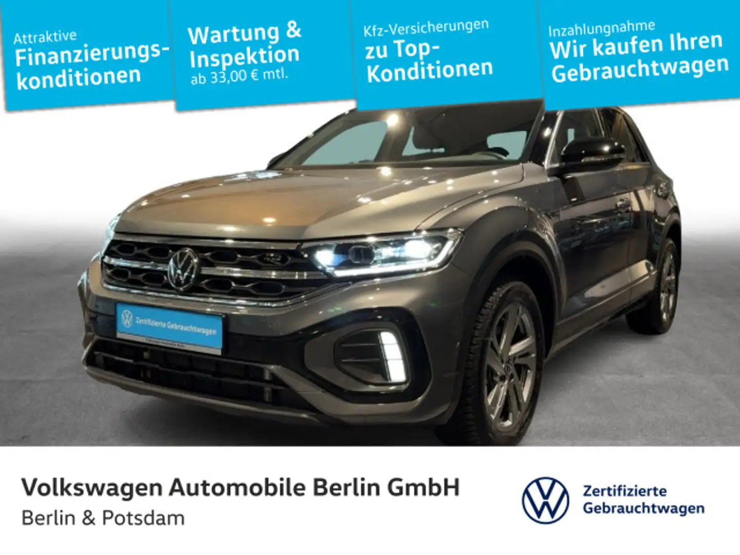 Volkswagen T-Roc 1.5TSI DSG R-Line NAVI AHK LED PDC Grau - 1