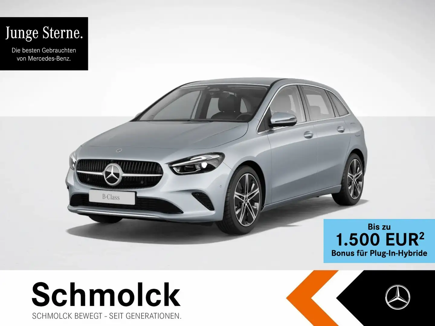Mercedes-Benz B 250 e PROGRESSIVE+8G+MLTBLED+AHK+CAM+SPUR+TOTW Silber - 1