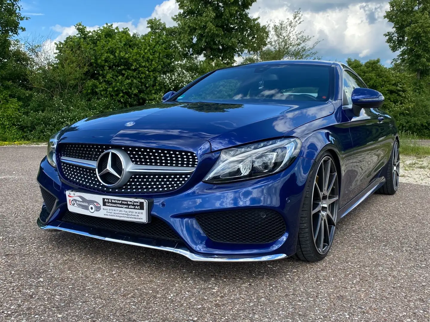 Mercedes-Benz C 180 Coupe AMG Line Automatik*NAVI*LED*CAM*ALU* Blauw - 1