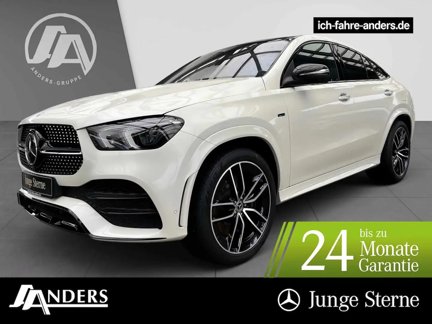 Mercedes-Benz GLE 350 de 4M AMG+Burm+Sitzkli+AHK+AIR+Distr+Pan Weiß - 1