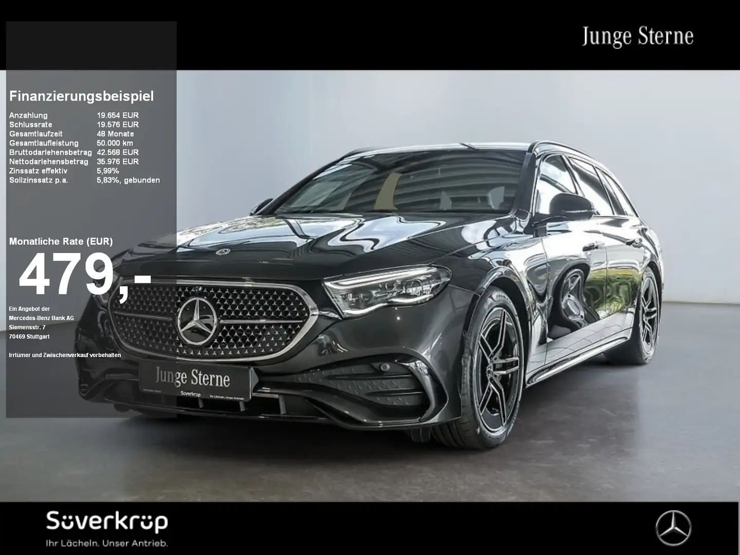 Mercedes-Benz E 300 T de , BURM AMG NIGHT SPUR AHK 360 PDC Grau - 1