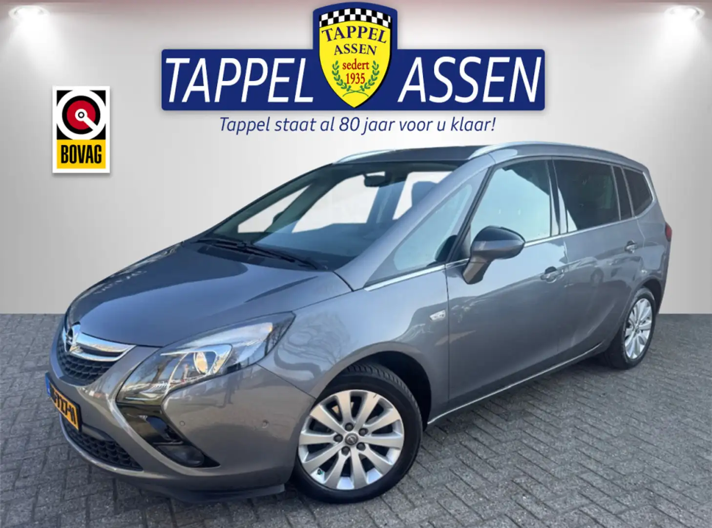 Opel Zafira Tourer 1.4 Edition 140PK/AUTOMAAT/ 7p./ Nav/ PDC v&a Grijs - 1