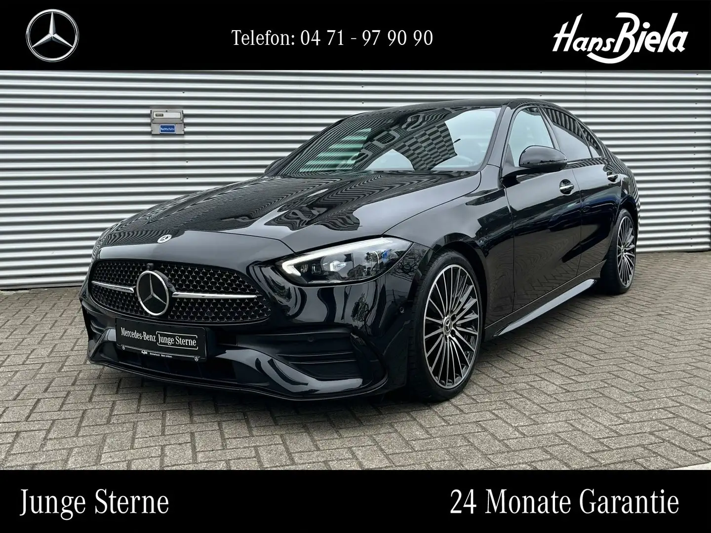 Mercedes-Benz C 300 C 300 d AMGPrem/19"/Night/Bur/Dis/Digli/360/AHK Zwart - 1