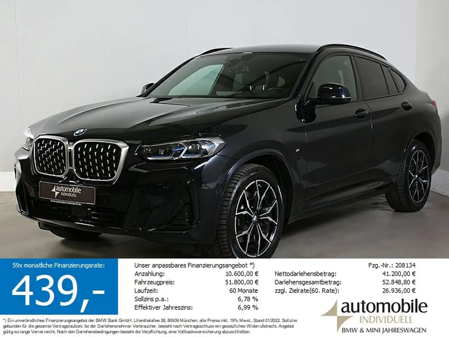 BMW X4 xDrive30i M Sportpaket ACC LiveCockpit HuD La Negro - 1