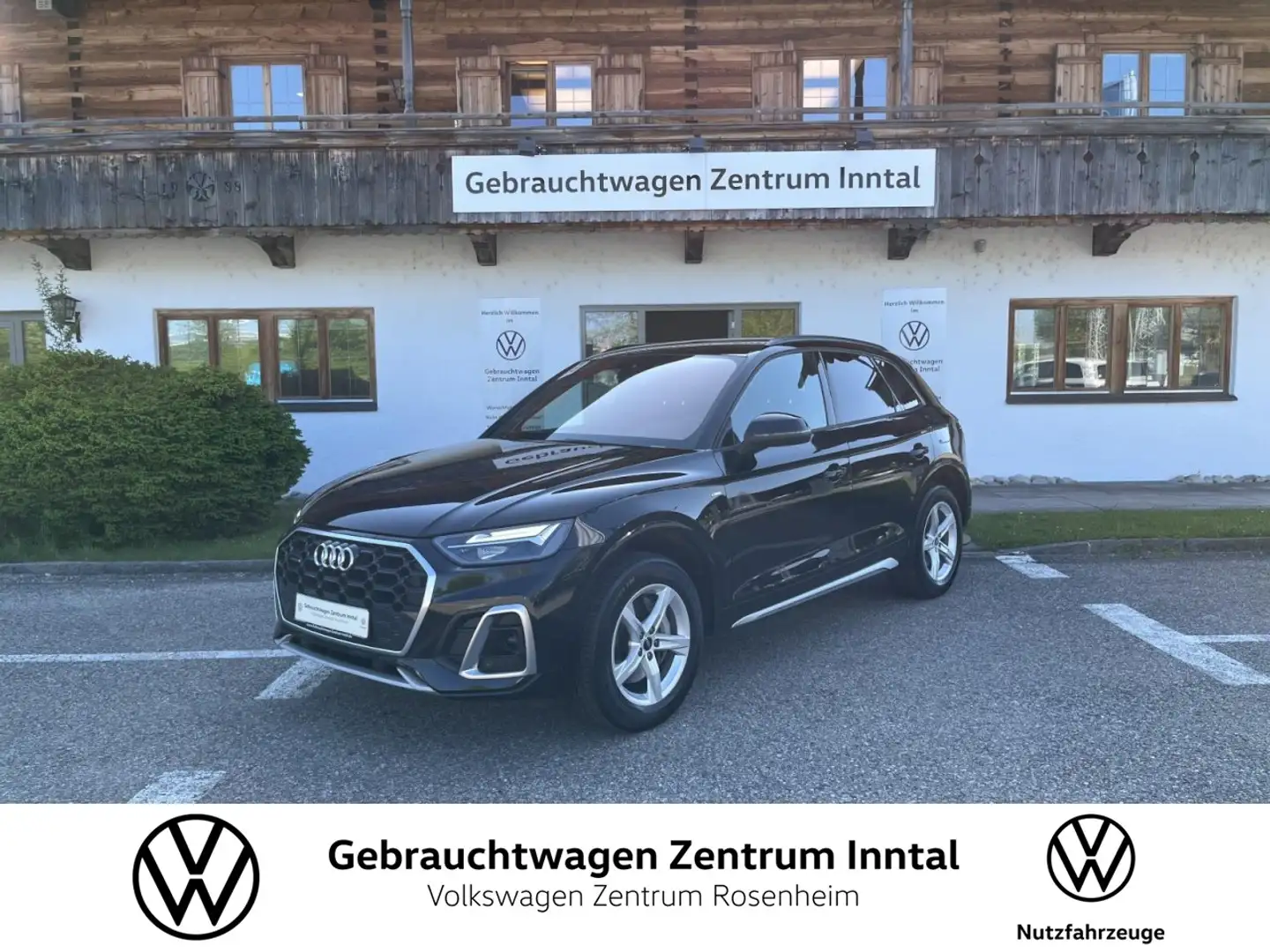 Audi Q5 50 TFSI e quattro S tronic S line (RearView+AHK) Zwart - 1