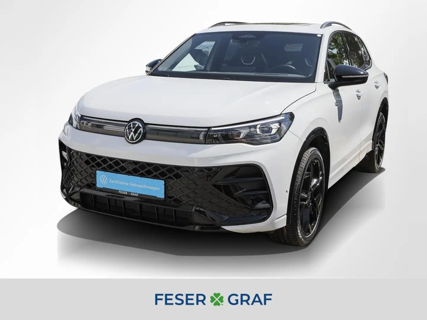 Volkswagen Tiguan 2.0 TDI 4M R-Line AHK Matrix Navi Pano Weiß - 1