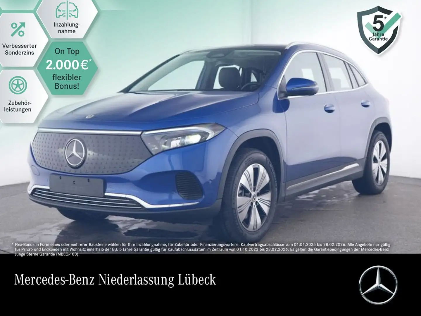 Mercedes-Benz EQA 350 4M PROG+ADVANCED+AHK+PANO+KAMERA+SPUR Blau - 1