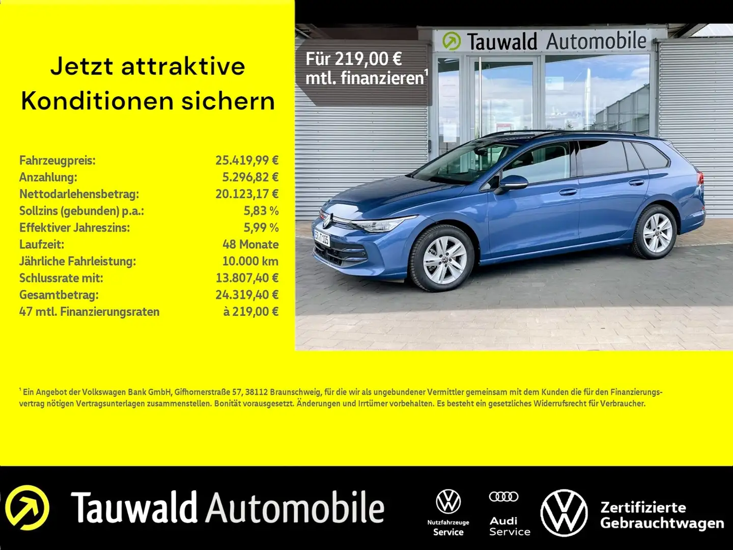 Volkswagen Golf Variant VIII Variant 1.5 TSI Life ACC/RFK/SHZ/LED Blauw - 1