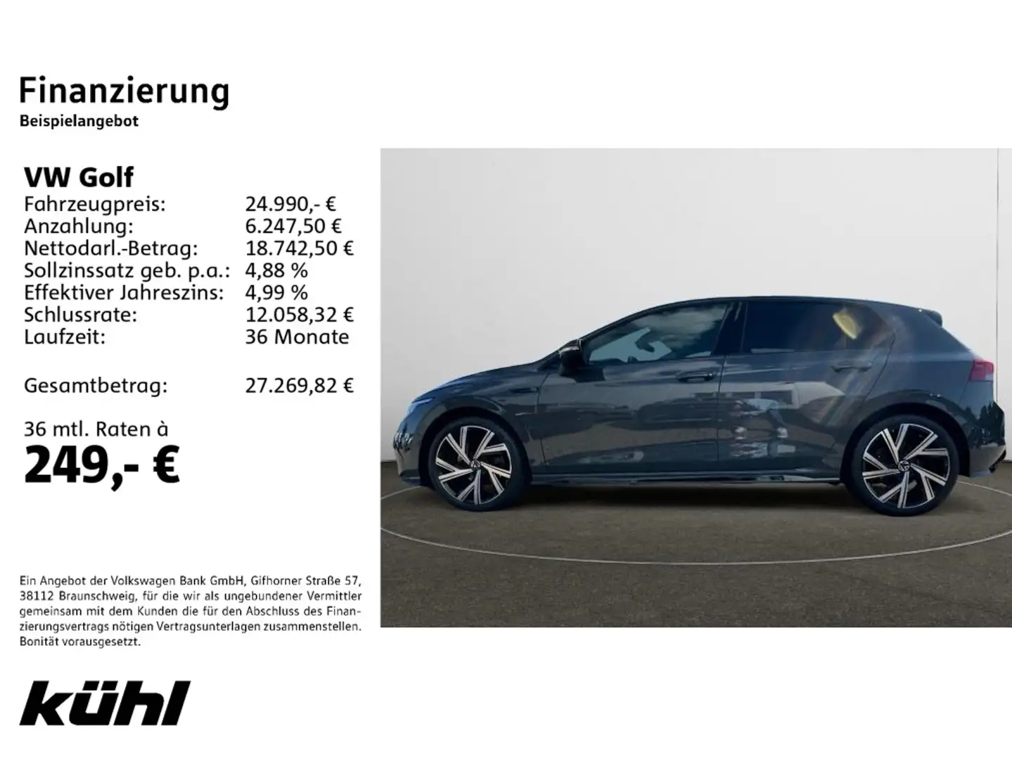 Volkswagen Golf VIII 1.5 TSI R-Line Navi,LED Plus,LM18 Grau - 2