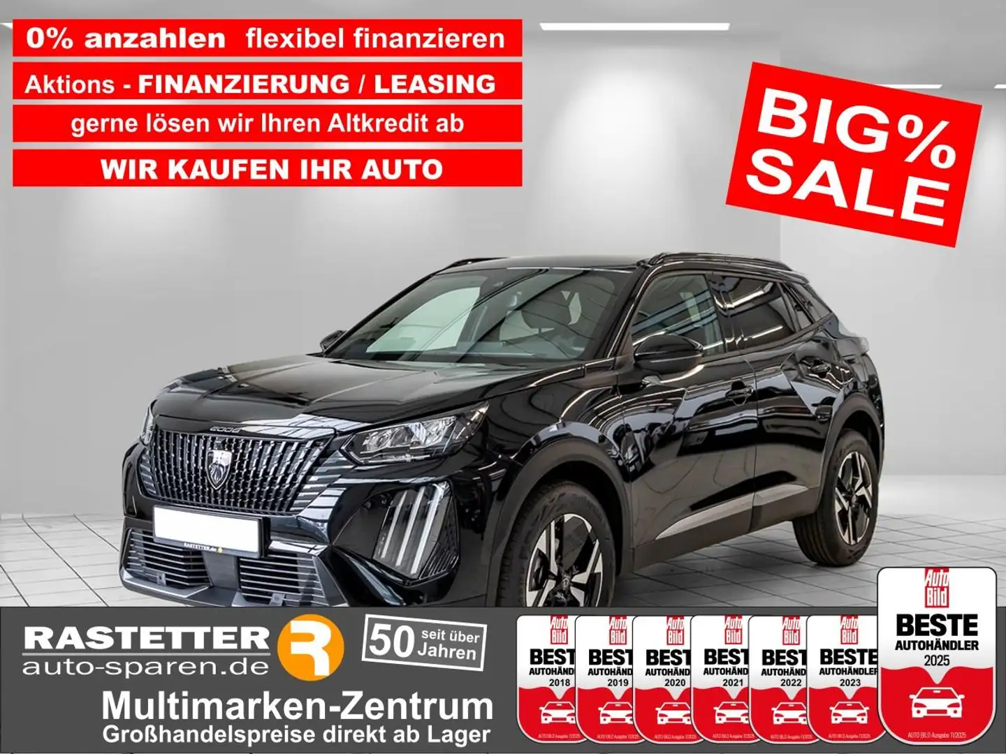 Peugeot 2008 Hybrid 145 Allure Navi+Keyless+Sicht&Assist+ACC+36 Nero - 1