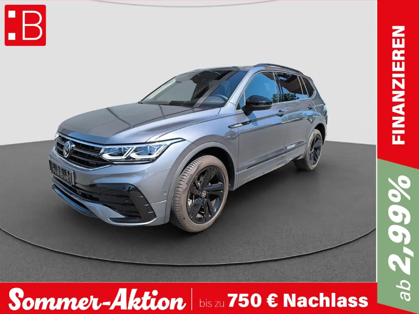 Volkswagen Tiguan Allspace 2.0 TSI DSG 4Mo. R-Line 5-J-GAR 7-SITZE PANO AHK S Grau - 1