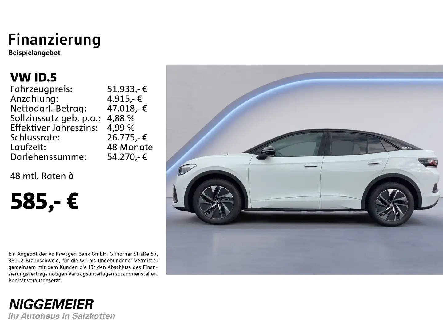 Volkswagen ID.5 Pro AHK+ACC+NAVI+LED+KAMERA Alb - 2