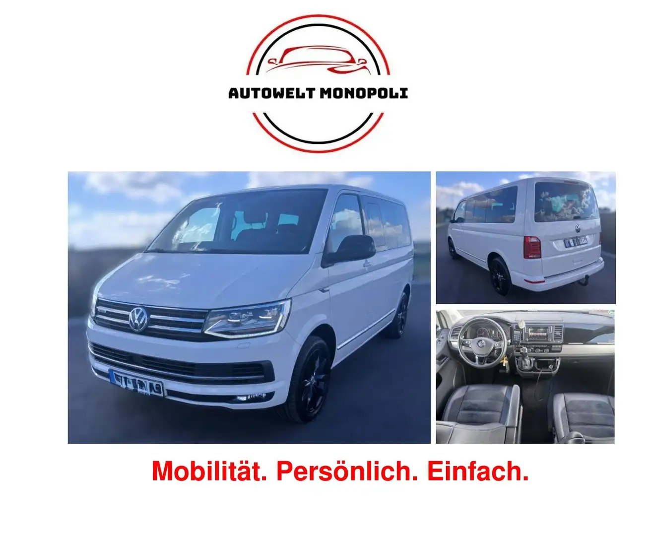Volkswagen T6 Multivan 2.0 TDI 4MOTION Generation Six Luftfahrwerk Weiß - 1