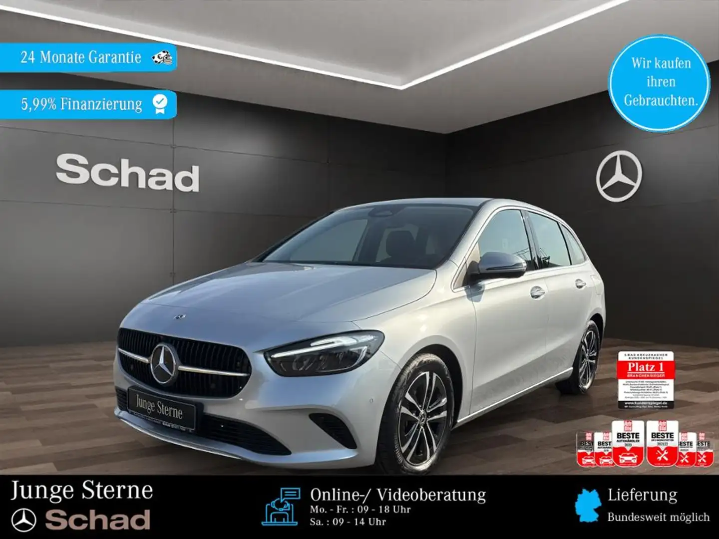 Mercedes-Benz B 180 PROGR+KAMERA+ASSIST+LED+EASY-PACK+SHZ+DAB+ Zilver - 1