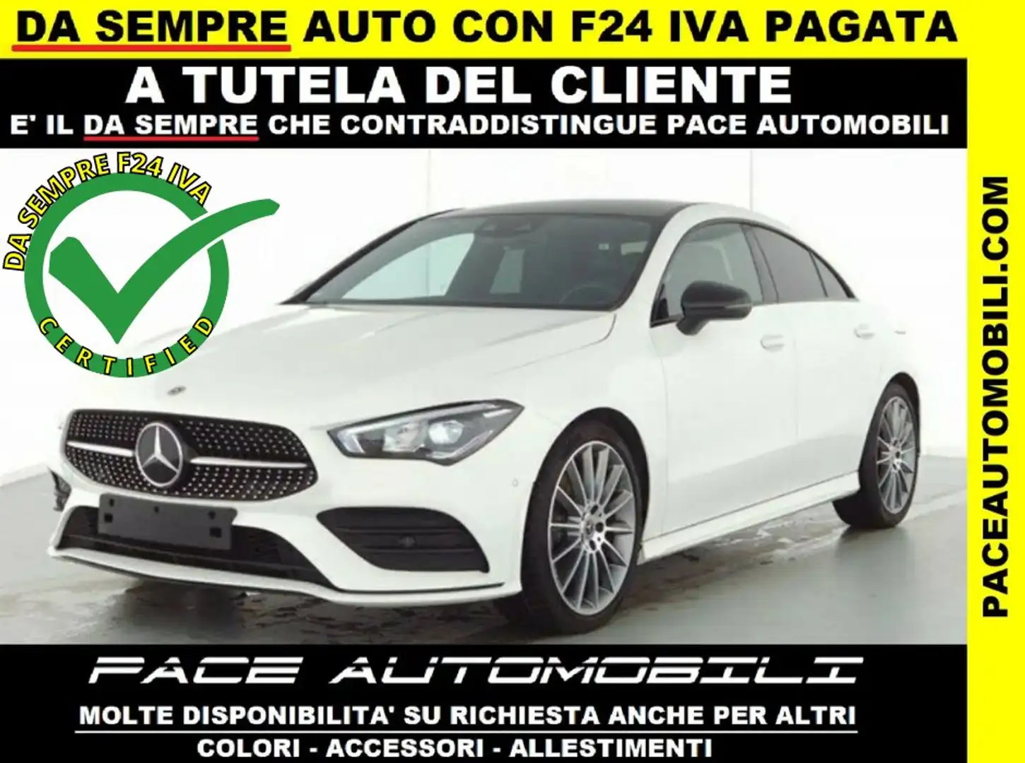 Mercedes-Benz CLA 220 AMG PREMIUM 18" MBUX WIDESCREEN TETTO NIGHT PACKET Bianco - 1