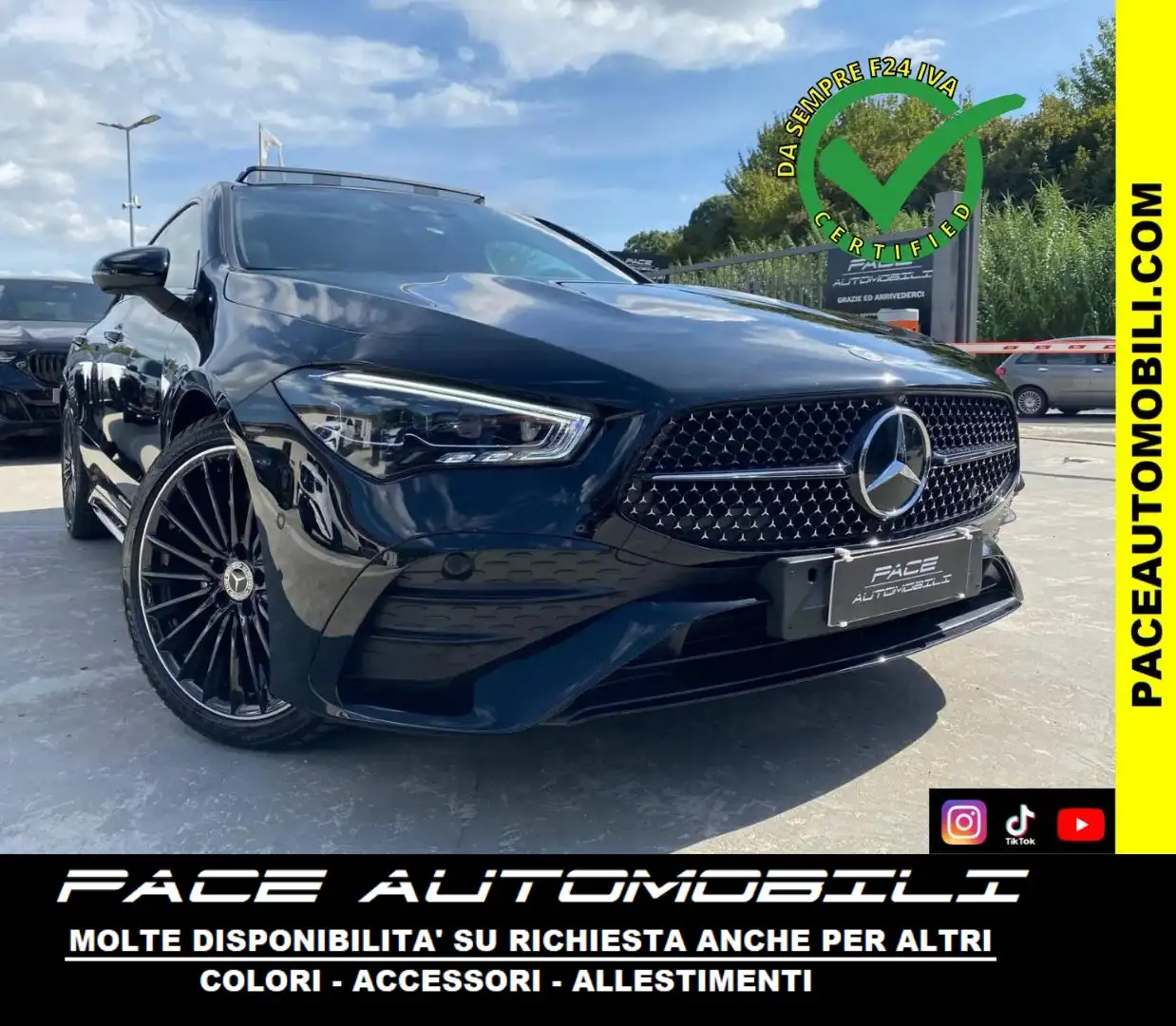 Mercedes-Benz CLA 220 AMG PREMIUM 19" MBUX WIDESCREEN TETTO NIGHT PACKET Noir - 1